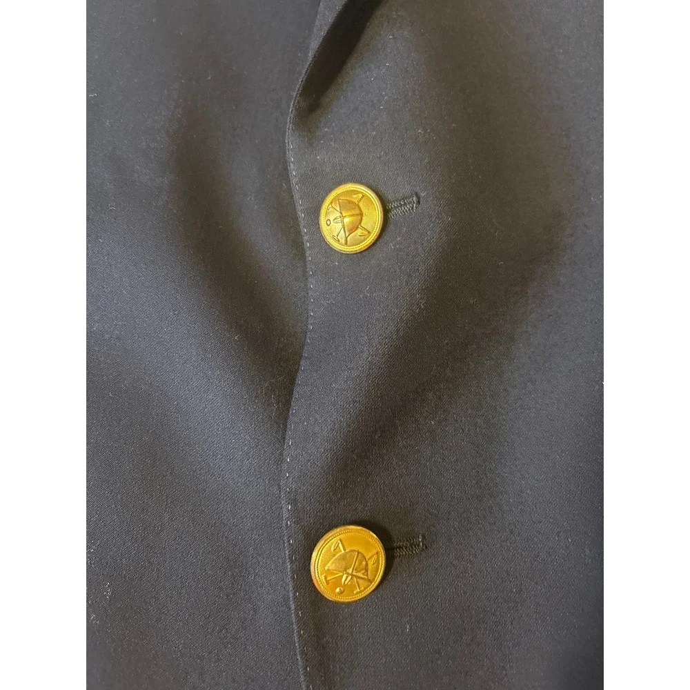 Polo Ralph Lauren Blazer Mens 42L Navy Blue  Gold‎ Crest Buttons USA